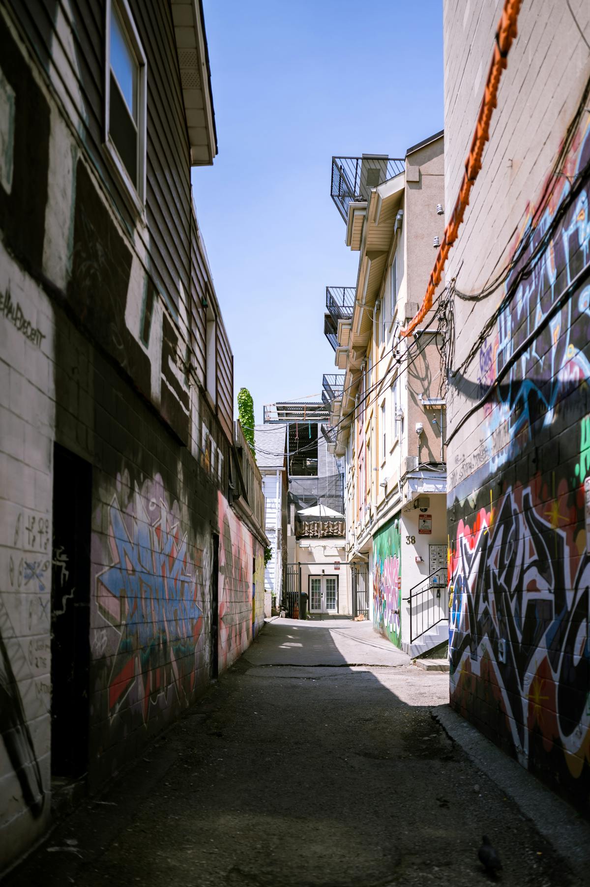 Colourful street murals in Rione Sanità neighbourhood Naples